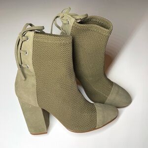 SCHUTZ Women’s Misky Olive Green Ankle Boots Size- 8
